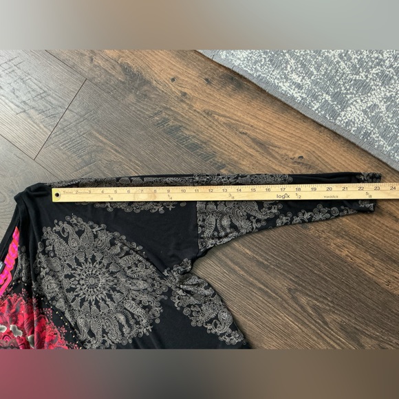 Desigual Women’s Floral Abstract Boat Neck Long Sleeve (Size M) - Picture 7 of 7